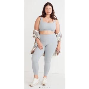 Madewell Women 2X High Rise Leggings Gray New Neutral Yoga Stretch Comfy Limited